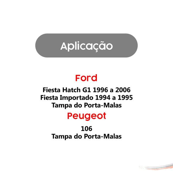 Imagem de Amortecedor Porta-Malas Ford Fiesta Hatch G1 96 a 06