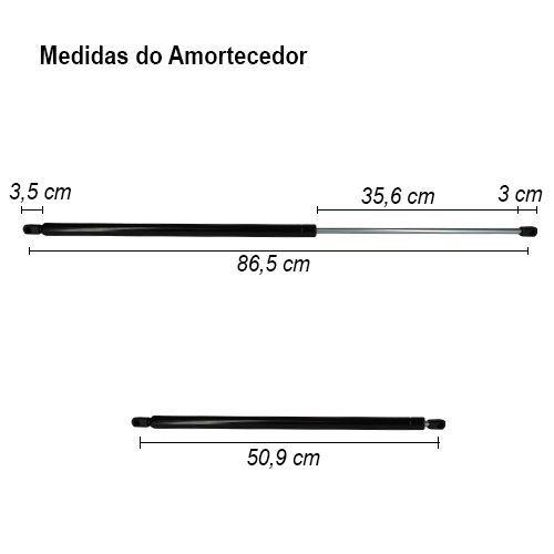 Imagem de Amortecedor Tampa Traseira Porta Malas Doblo Cinoy 2001 à 2017 Todas YN-AMFT012