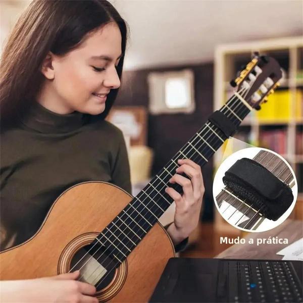 Imagem de Amortecedores de Ruído Miwayer para Guitarra, Baixo e Ukulele - Fita Preta para Trastes