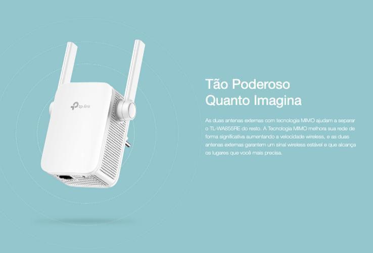 Imagem de Ampliador Sinal Access Point S/Fio Tplink Wa855Re Conexão