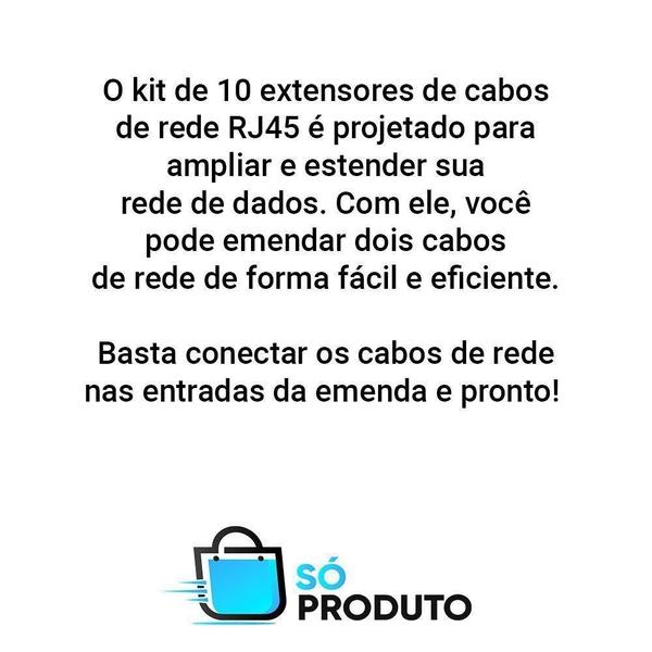 Imagem de Amplie Sua Rede - Kit 10 Conectores Rj45 Fêmea