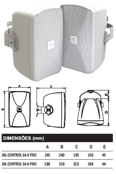 Imagem de Amplificador AAT AC-1 G2 + 2 Caixas JBL C-SA5 Branco + Sub