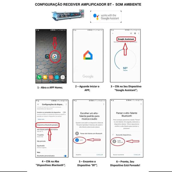 Imagem de Amplificador Bluetooth Som Ambiente + 2 Caixa Arandela Orion