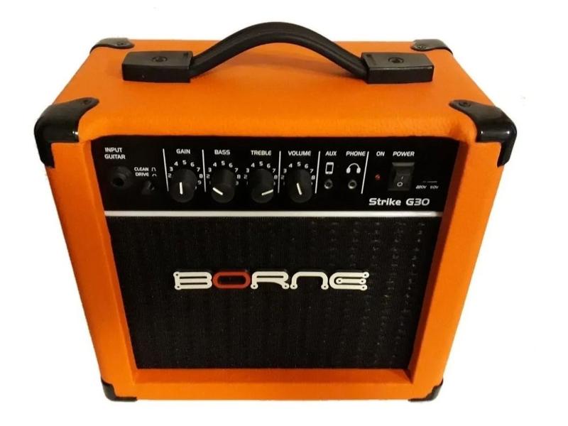 Imagem de Amplificador Borne Cubo Guitarra Strike G30 Laranja 15w