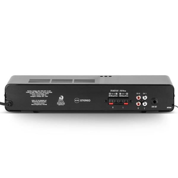 Imagem de Amplificador Com BT/USB/SD/FM SLIM 3500 APP Multi-Channel G2 - Frahm