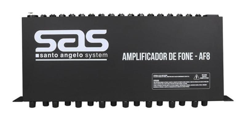 Imagem de Amplificador De Fone 8 Canais Af8 Preto Santo Angelo