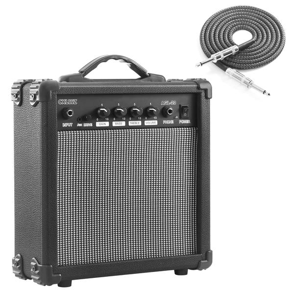 Imagem de Amplificador de guitarra elétrica CXLWZ 20W portátil com entrada de fone de ouvido