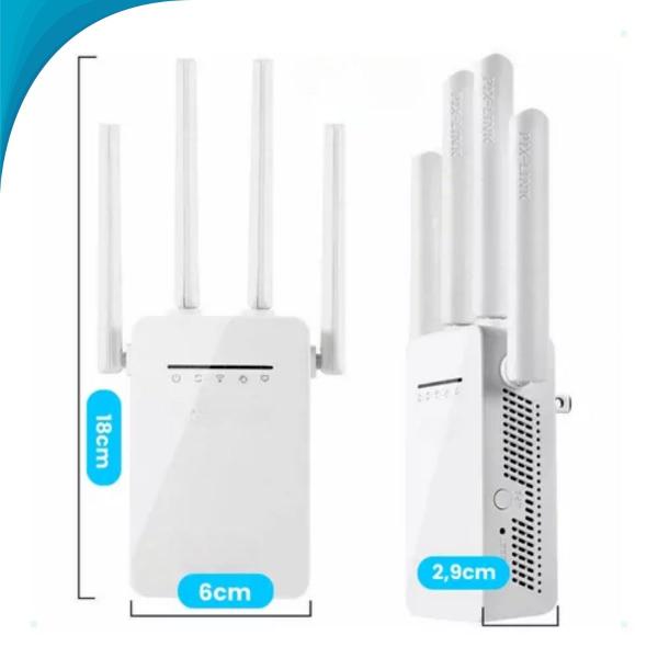 Imagem de Amplificador de Rede Sem Fio 300mbps Dupla Freqüência Ideal Para Casa Pronto Para Uso