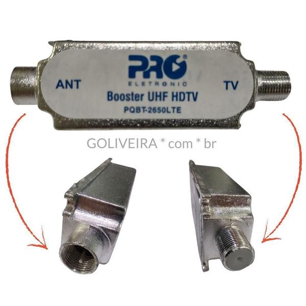 Imagem de Amplificador de Sinal de TV Digital Booster 26dB Proeletronic PQBT-2650LTE com Filtro 4g