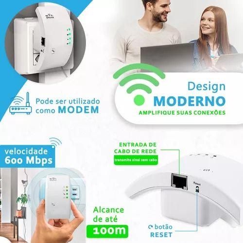 Imagem de Amplificador de Sinal Wi-Fi 600mbps: Cobertura Completa