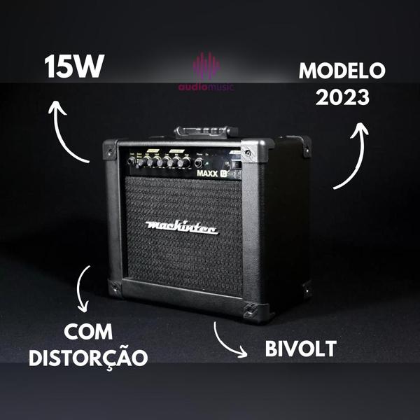 Imagem de Amplificador Guitarra Mackintec Preto Maxx 15W 6 + Cabo