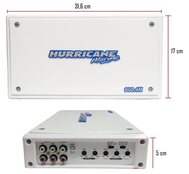 Imagem de Amplificador Marine Hurricane 800.4M Marinizado Barco Lancha