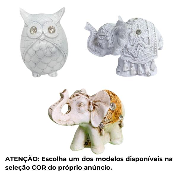 Imagem de Amuleto Sorte Coruja ou Elefante em Resina-Escolha o Modelo