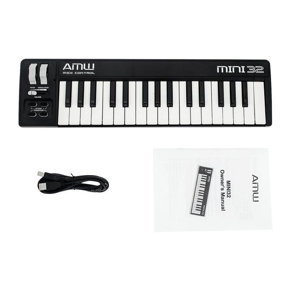 Imagem de AMW Mini 32 Black Teclado Controlador Midi