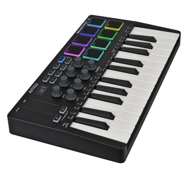 Imagem de AMW Smartkey 25 Black Teclado Controlador Midi USB Teclas 8 PADs Knobs