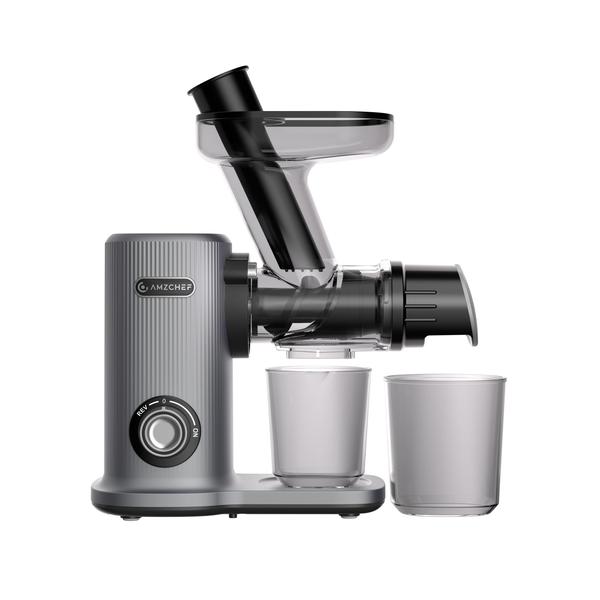 Imagem de AMZCHEF Juicer Centrífuga com Triturador Espiral, Motor Silencioso (Pálido)