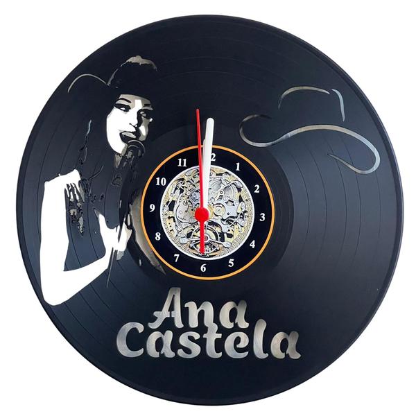 Imagem de Ana castela decoração música cantora relógio disco de vinil boiadeira