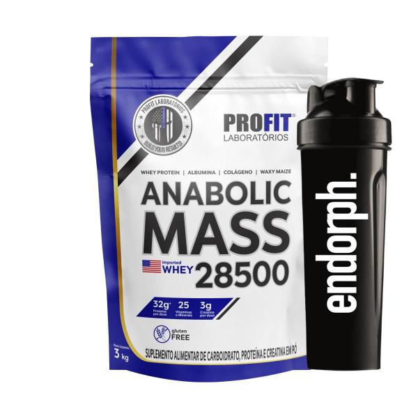 Imagem de Anabolic Mass 28500 Hipercalórico Ganho de Peso 3kg Profit Labs + Coqueteleira