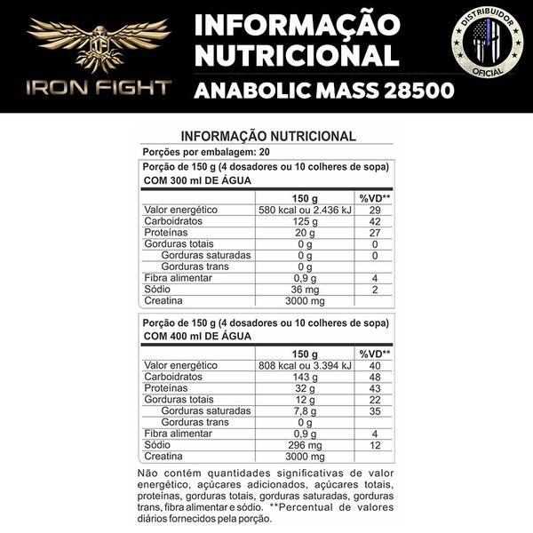 Imagem de Anabolic Mass 28500 - Hipercalórico - Massa Refil 3kg - Profit