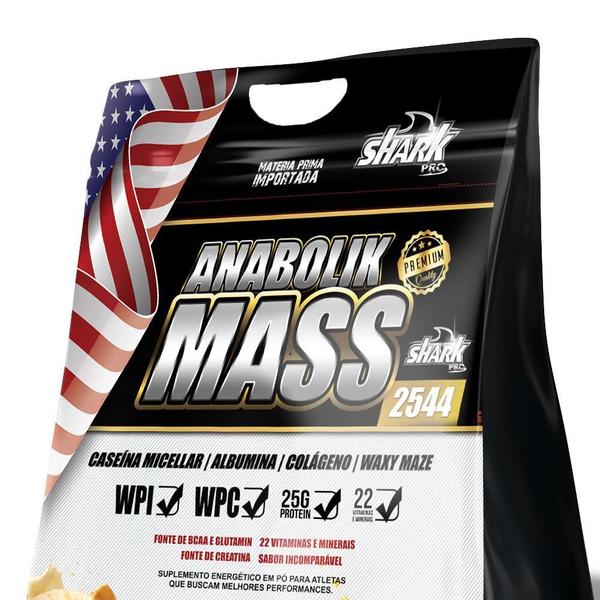 Imagem de Anabolik Mass Pounch 3Kg Ganho De Massa Chocolate Branco