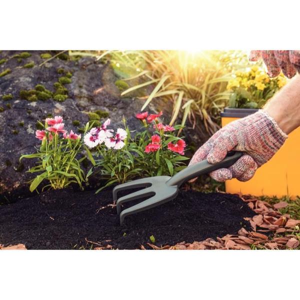 Ancinho com 3 Dentes para Jardinagem Tramontina em Plástico Grafite Imagem de Ancinho com 3 Dentes para Jardinagem Tramontina em Plástico Grafite