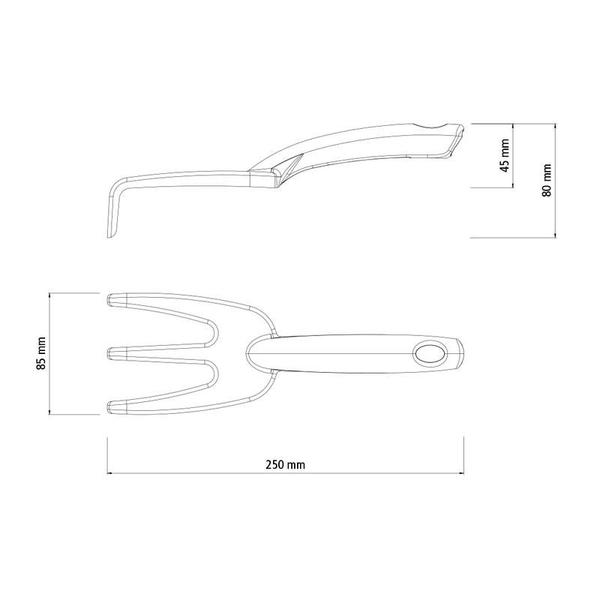 Ancinho com 3 Dentes para Jardinagem Tramontina em Plástico Grafite Imagem de Ancinho com 3 Dentes para Jardinagem Tramontina em Plástico Grafite