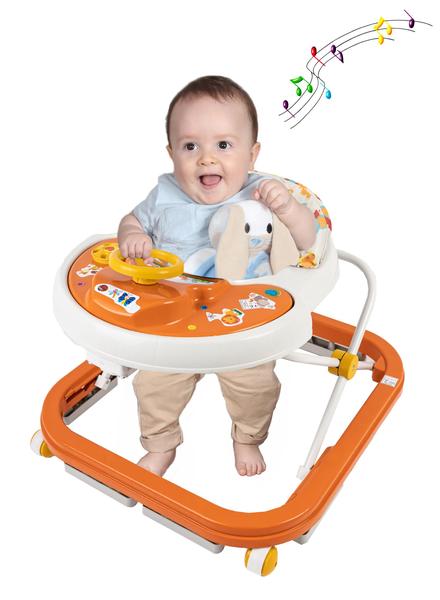 Andador Bebê Infantil Musical Sonoro Laranja Menino Menina Barato - Styll Baby Andador Bebê Infantil Musical Sonoro Laranja Menino Menina Barato - Styll Baby