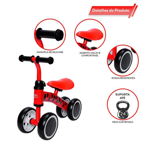 Imagem de Andador Bike Sem Pedal Treina Equilíbrio Suporta Até 24kg