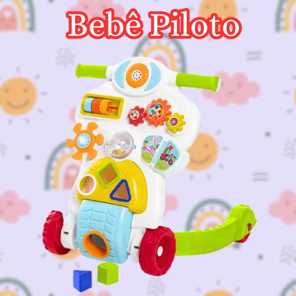 Imagem de Andador De Bebê Infantil Bebê Piloto Para Empurrar Brinquedo Didático Educativo Tateti