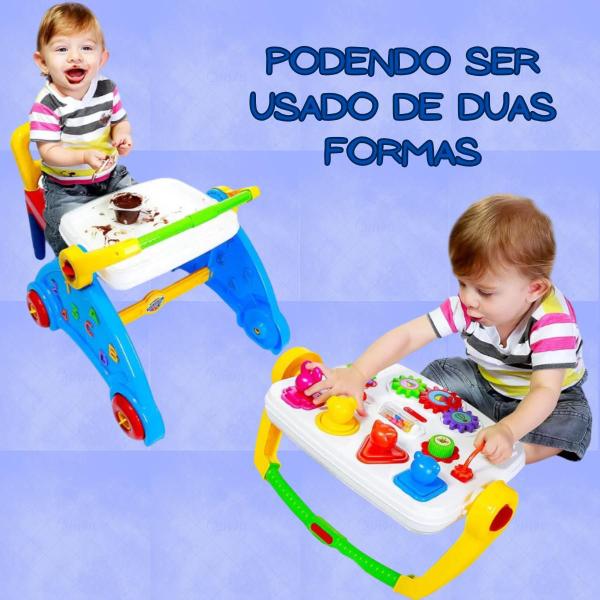 Imagem de Andador Didático Com Atividades 3 Em 1 Infantil Educativo Para Bebê Menina Menino Brinquedos Poliplac