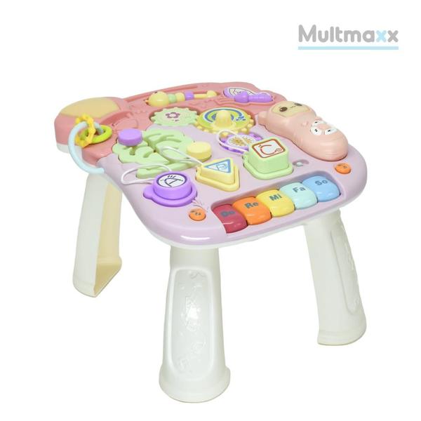 Imagem de Andador Didático e Mesinha de Atividades com Brinquedos Multmaxx Rosa