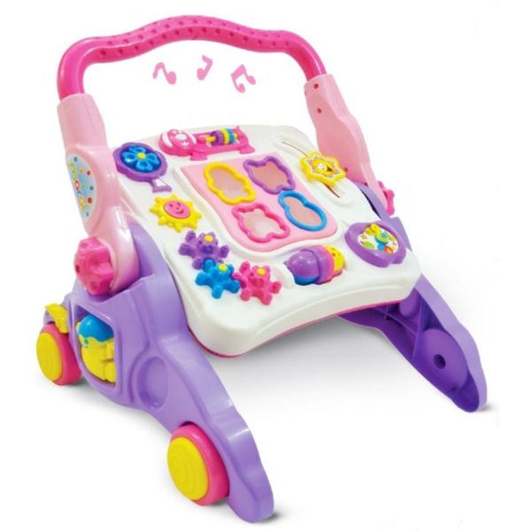 Andador Didático Infantil 4 Em 1 Bebê Menina - Maral Imagem de Andador Didático Infantil 4 Em 1 Bebê Menina - Maral
