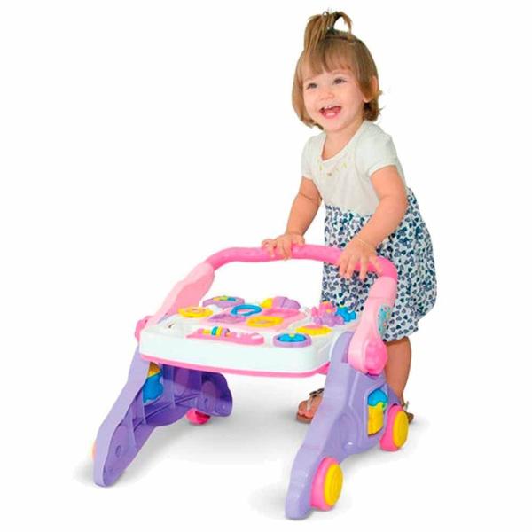 Andador Didático Infantil 4 Em 1 Bebê Menina - Maral Imagem de Andador Didático Infantil 4 Em 1 Bebê Menina - Maral