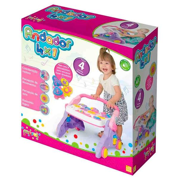 Andador Didático Infantil 4 Em 1 Bebê Menina - Maral Imagem de Andador Didático Infantil 4 Em 1 Bebê Menina - Maral