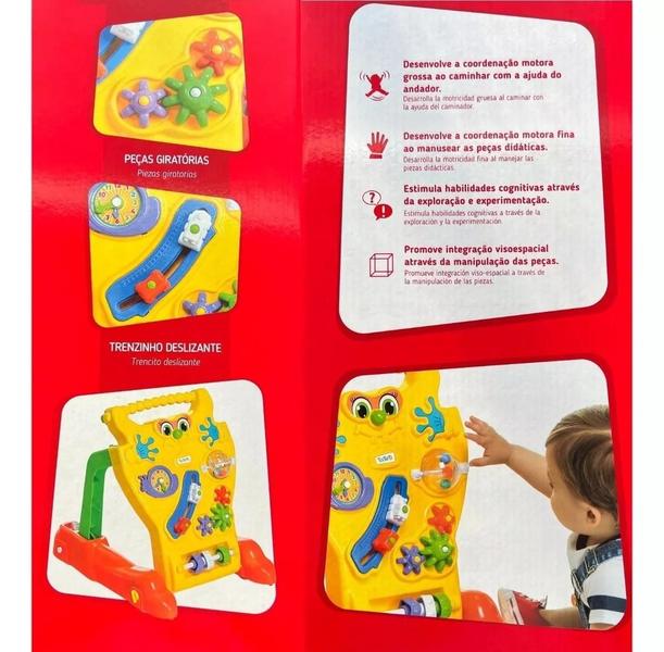 Imagem de Andador E Mesa Didático Infantil Bebe Crianças Educativo Brinquedo 4 Em 1 Com Som Colorido