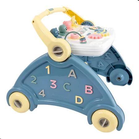 Imagem de Andador e Mesinha 2 em 1 Didático Infantil Educativo Brinquedo Bebe Interativo com Som Musica