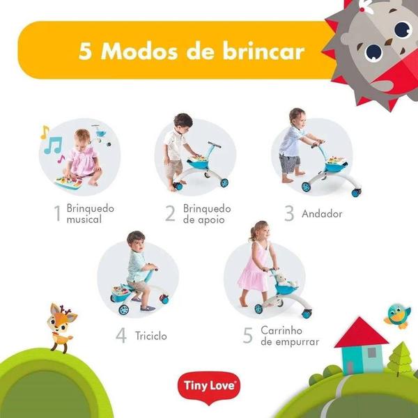 Imagem de Andador e Triciclo Versátil Infantil 5 em 1 Azul -Tiny Love