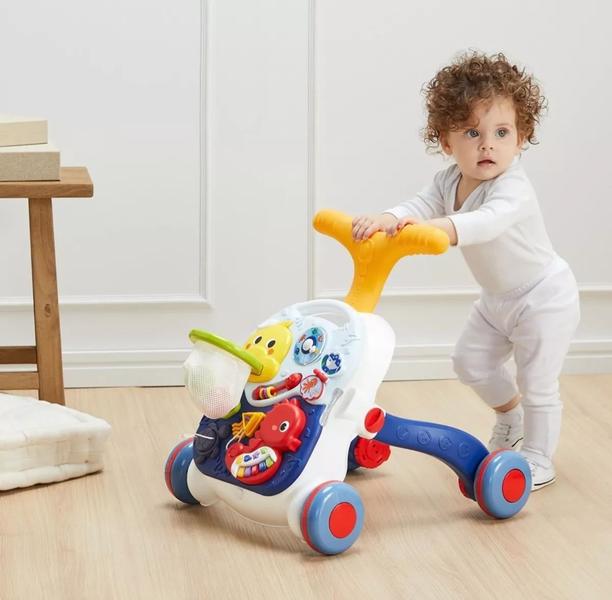 Imagem de Andador Educativo Bebê 3 Em 1 Mesinha Brinquedo Musical Buba