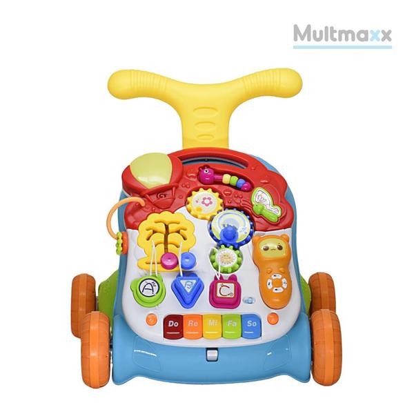 Imagem de Andador Educativo Didático Bebe Infantil 2 em 1 Vira Mesinha Multmaxx