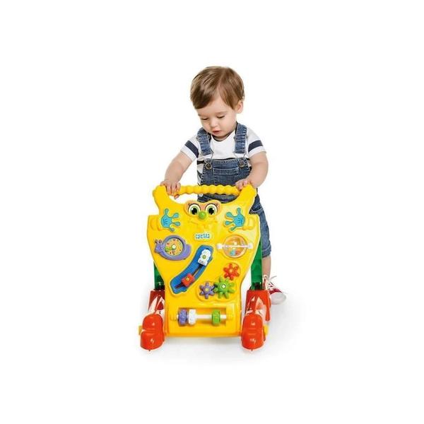 Andador Feliz 2 em 1 com Trava Amarelo Ta Te Ti Imagem de Andador Feliz 2 em 1 com Trava Amarelo Ta Te Ti