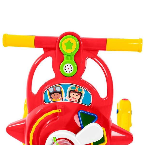 Imagem de Andador Infantil - 2 em 1 - Com atividades - Bebê Aviador - Vermelho - Tateti