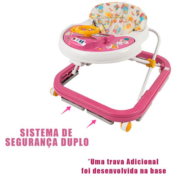 Imagem de Andador Infantil Bebê Bichinhos Musical Ajustável Menino Menina
