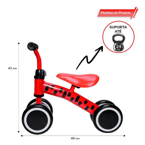 Imagem de Andador Infantil Bicicleta De Equilíbrio Bebê Cor Vermelho