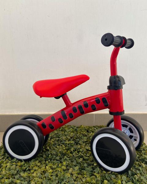 Imagem de Andador Infantil Bicicleta De Equilibrio Sem Pedal 4 Rodas Zippy Toys Quadriciclo Bebê Criança 24Kg Bike Passeio Vermelho