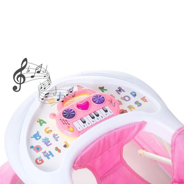 Imagem de Andador Infantil Didático Interativo Musical Pianinho Rosa