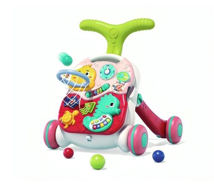 Imagem de Andador Infantil Fundo do Mar Bebê Verde e Rosa - Zippy Toys