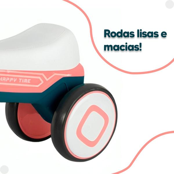 Andador Infantil Motoca Rosa Azul Som E Luzes 8107 - Braskit Imagem de Andador Infantil Motoca Rosa Azul Som E Luzes 8107 - Braskit