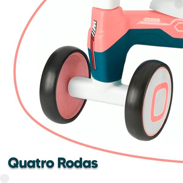 Andador Infantil Motoca Rosa Azul Som E Luzes 8107 - Braskit Imagem de Andador Infantil Motoca Rosa Azul Som E Luzes 8107 - Braskit