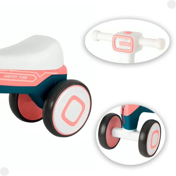 Imagem de Andador Infantil Motoca Rosa C/ Som E Luzes 8107 - Braskit