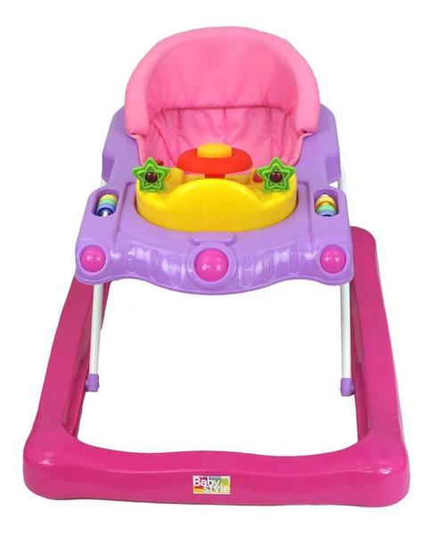 Imagem de Andador Infantil Musical Baby Style Space Rosa 9-12kg